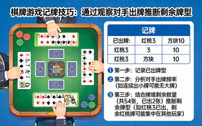 棋牌游戏记牌技巧展示 - 通过观察对手出牌推断剩余牌型