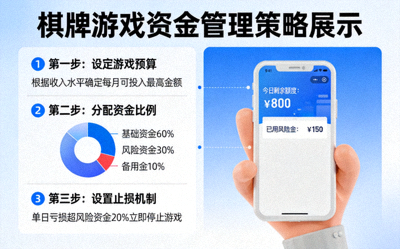 棋牌游戏资金管理策略展示 - 合理分配游戏资金避免过度投入